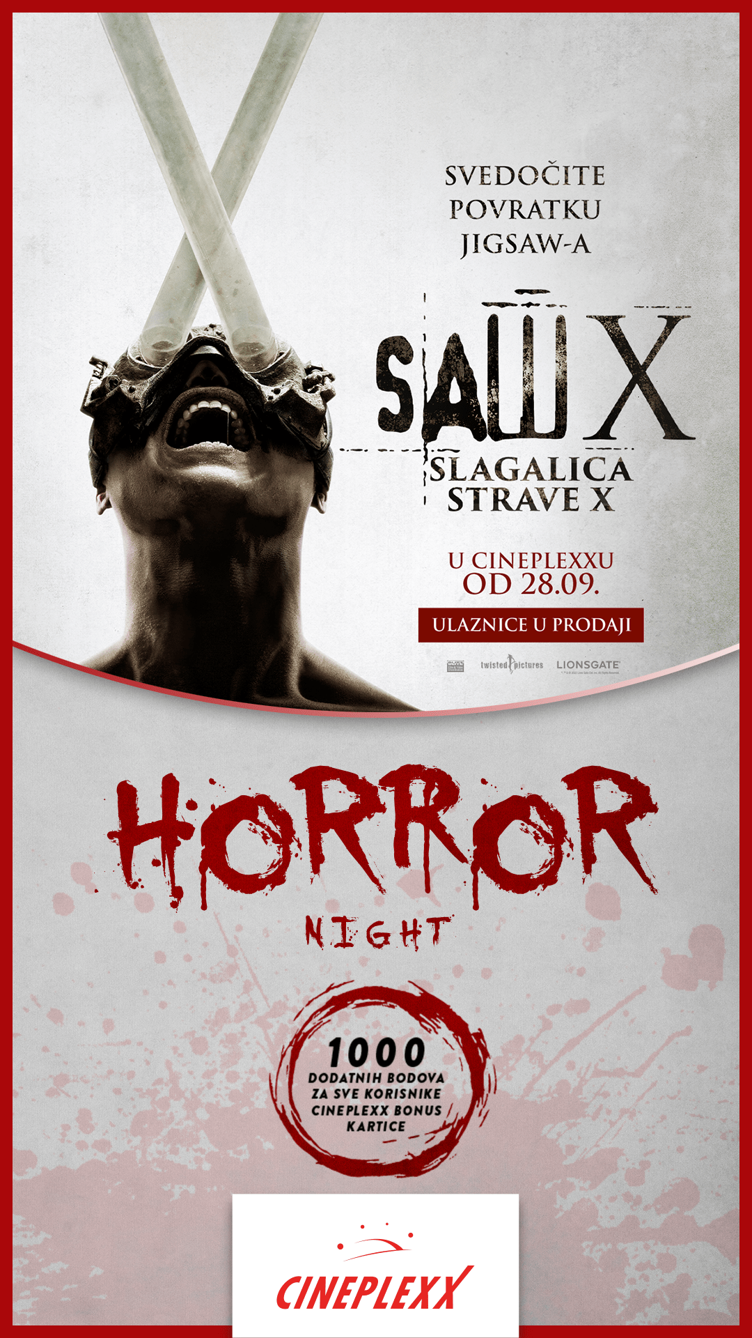 Horror night u Cineplexx BIG Kragujevac bioskopu