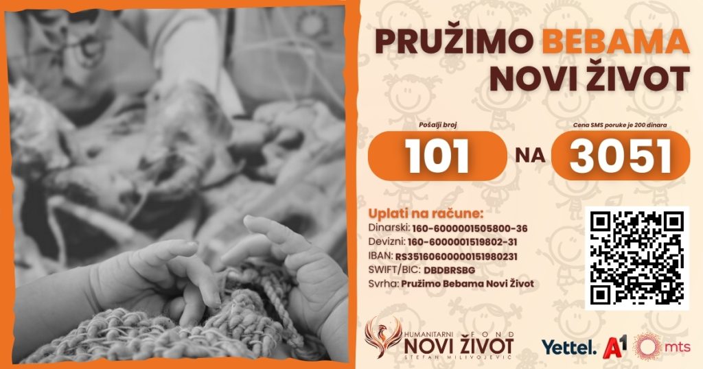 Humanitarna akcija „Pružimo bebama Novi Život“ Pomozimo Bebama Facebook