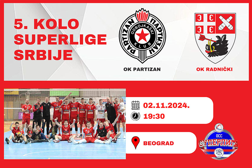 Odbojkaši Radničkog spremni za duel sa Partizanom Ok Radnički Poster