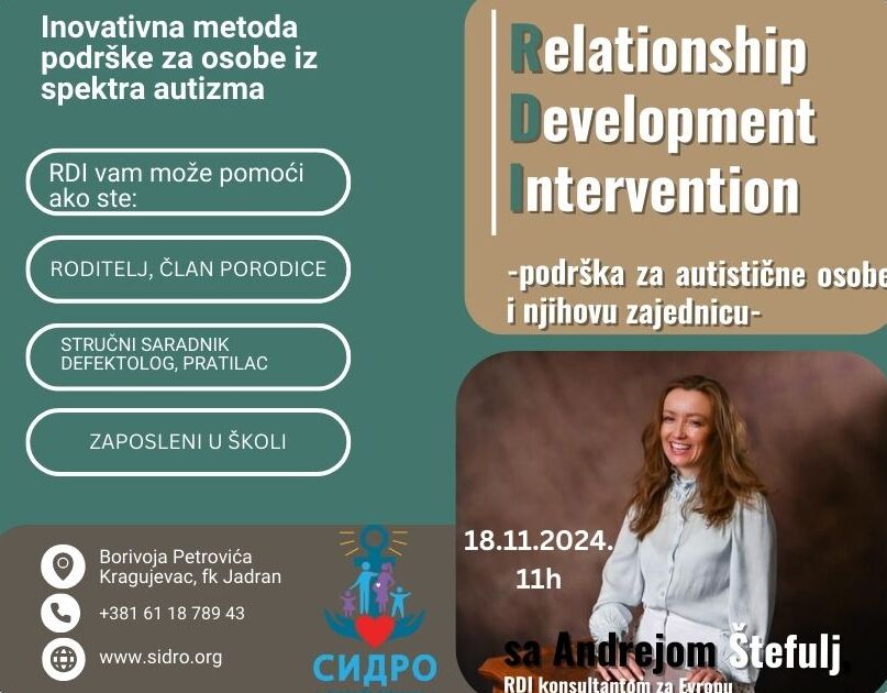 „SIdro“ organizuje predavanje o inovativnim metodama za podršku autističnim osobama Tribina Sidro (1)