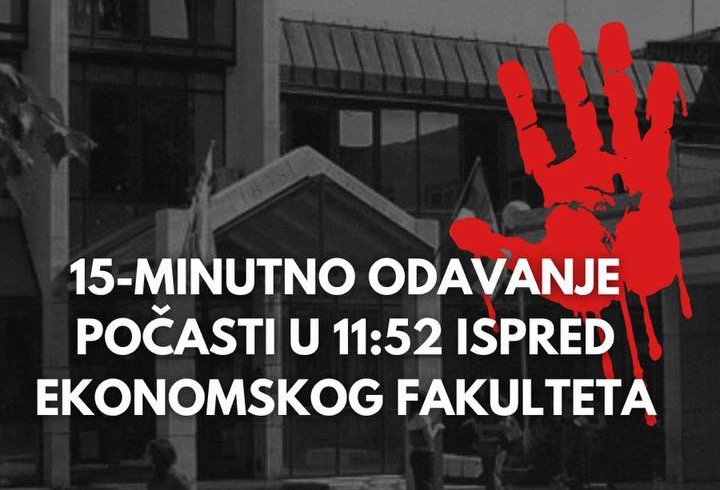 Odavanje počasti nastradalima u Novom Sadu najavili i studenti Ekonomskog fakulteta Ekonomski Blokada