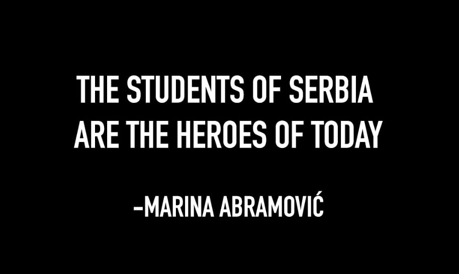 Marina Abramovic Studenti