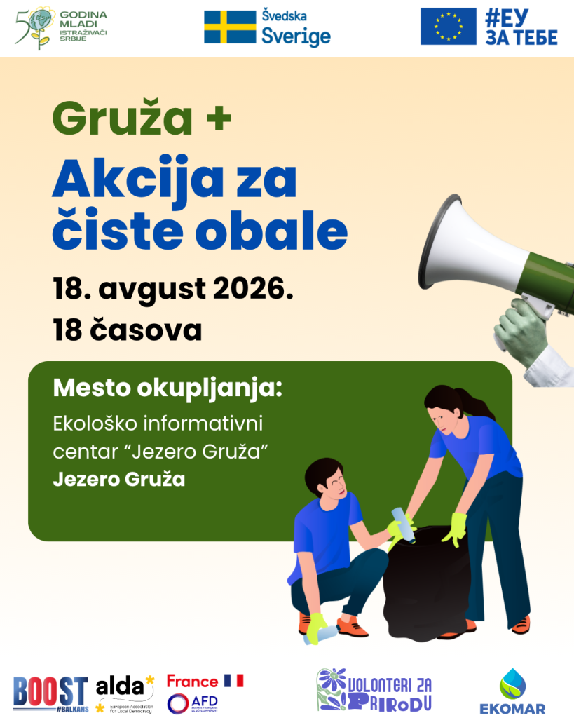 Velika volonterska akcija čišćenja obale jezera Gruža 18. avgusta Objava najava akcije